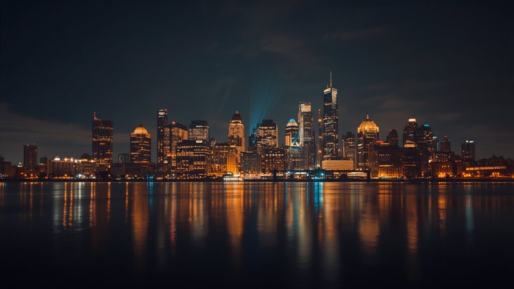 Detroit skyline at night — TravelDeals AI