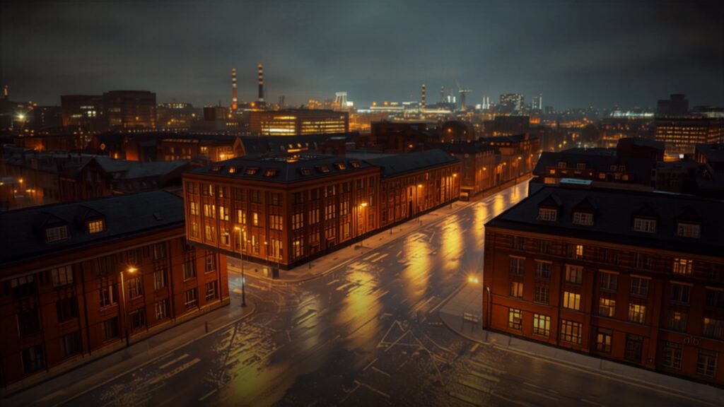 Manchester cityscape at night — TravelDeals AI