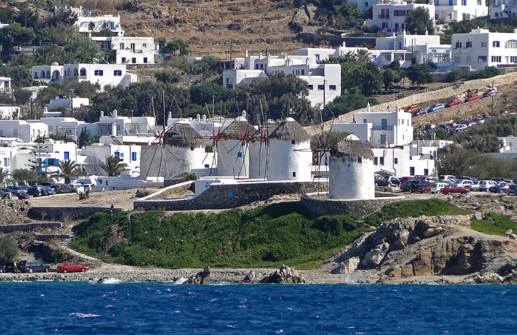 Mykonos Greece windmills and nightlife