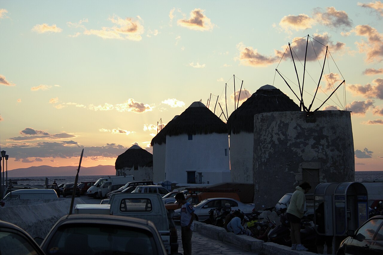 Mykonos Greece windmills and nightlife