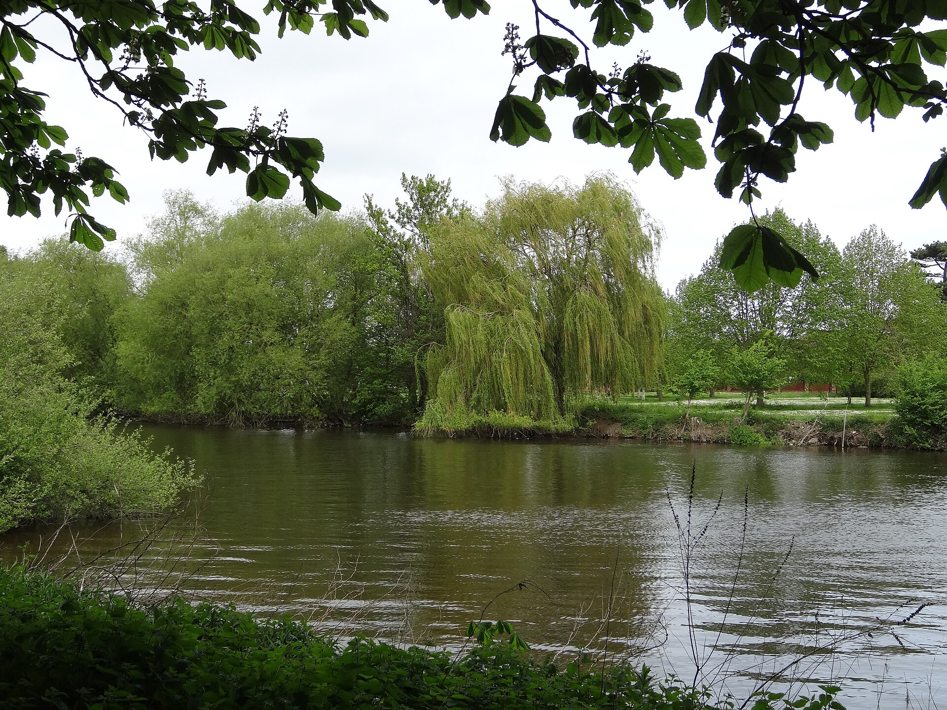 The town of Reading on the River Thames in Berkshire, England
