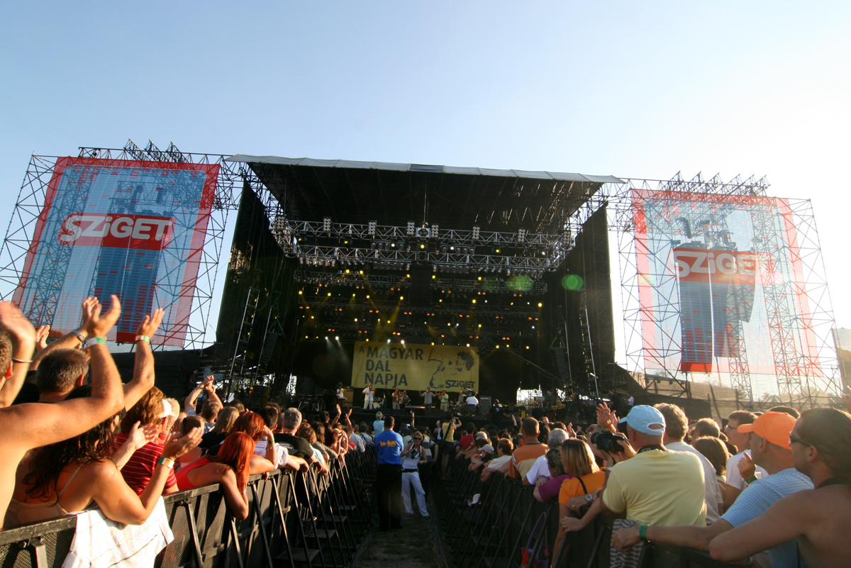 Sziget festival on Obuda Island Budapest